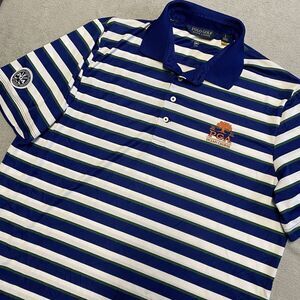 Polo Golf Ralph Lauren Shirt Mens L Striped PGA 2021 Ocean‎ Course Performance